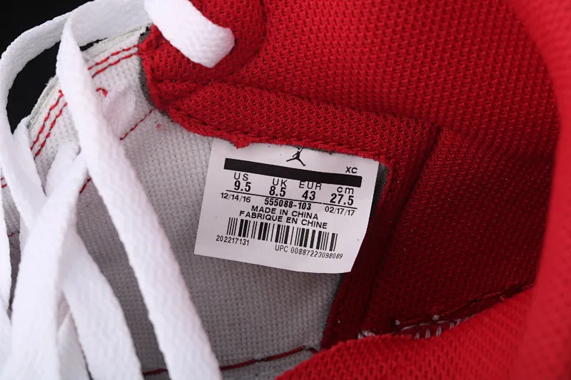 All categories Air Jordan Jordan series basketball shoes Air Jordan 1 High Air Jordan 1 Retro Metallic Red AJ1 Joe 1 white red 555088-103